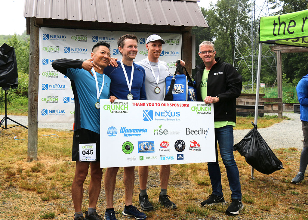 Coquitlam Crunch Challenge participants with sponsor.